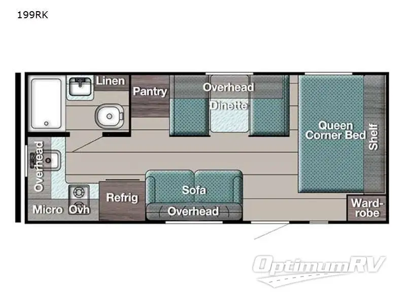 2022 Gulf Stream Kingsport Super Lite 199RK RV Floorplan Photo