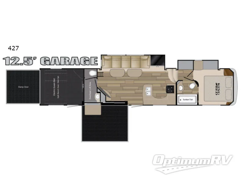 2018 Heartland Road Warrior 427 RV Floorplan Photo