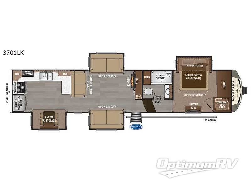 2018 Keystone Montana 3701LK RV Floorplan Photo