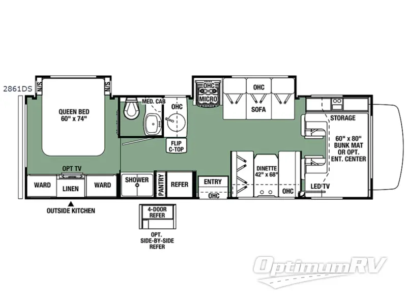 2018 Forest River Forester 2861DS Ford RV Floorplan Photo