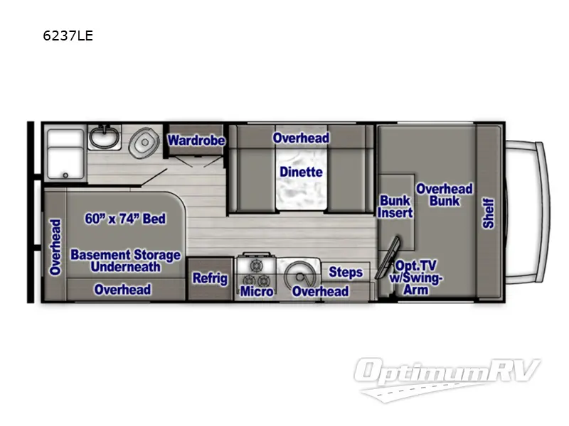 2023 Gulf Stream Conquest Class C 6237LE RV Floorplan Photo