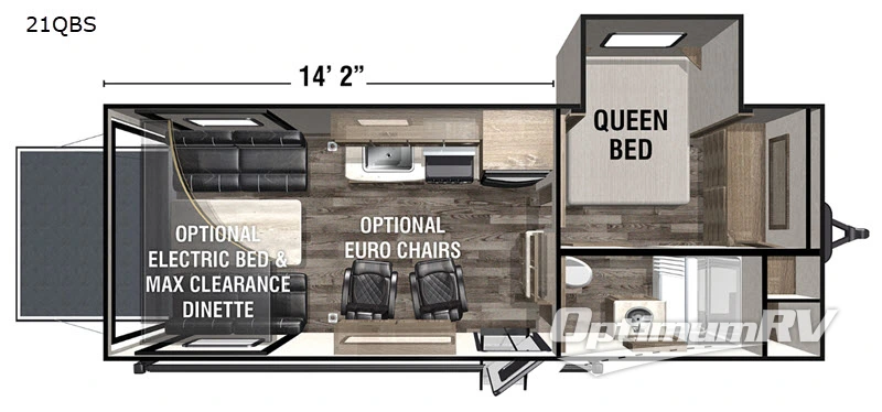 2020 Forest River XLR Boost 21QBS RV Floorplan Photo