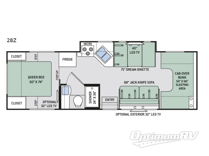 2017 Thor Chateau 28Z RV Floorplan Photo