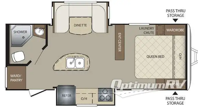 2015 Keystone Bullet 220RBI RV Floorplan Photo