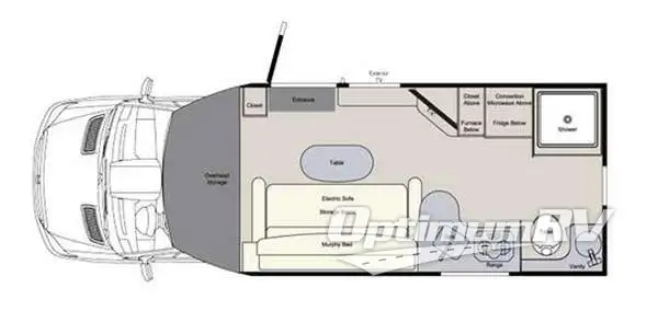 2015 Pleasure-Way Plateau XL Std. Model RV Floorplan Photo