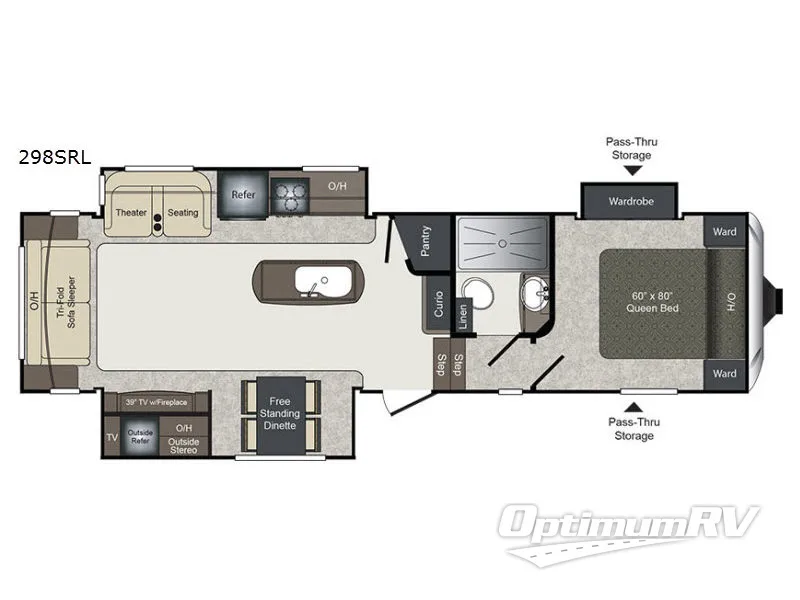 2018 Keystone Laredo Super Lite 298SRL RV Floorplan Photo