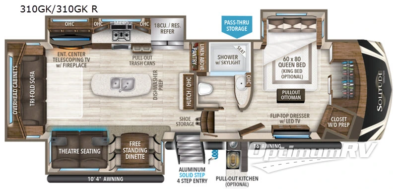 2020 Grand Design Solitude 310GK RV Floorplan Photo