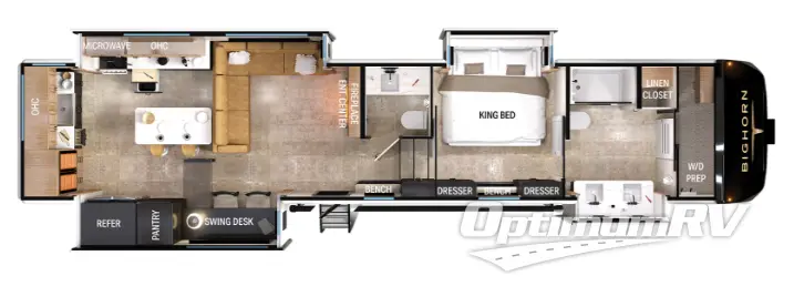 2025 Heartland Bighorn 391MFB RV Floorplan Photo