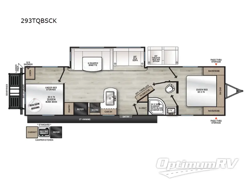 2025 Coachmen Catalina Legacy Edition 293TQBSCK RV Floorplan Photo