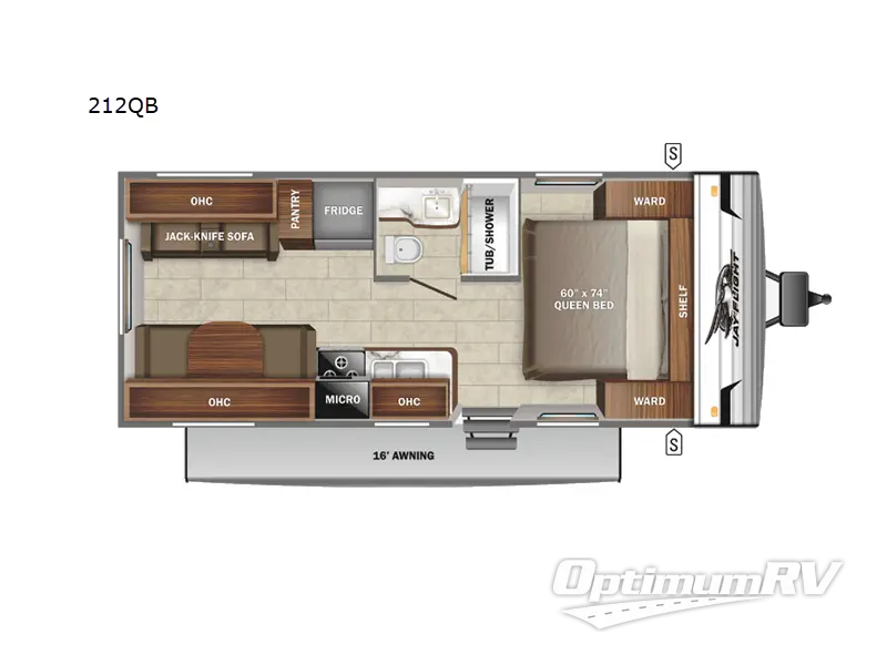 2022 Jayco Jay Flight SLX 8 212QB RV Floorplan Photo