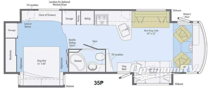 2014 Itasca Suncruiser 35P RV Floorplan Photo