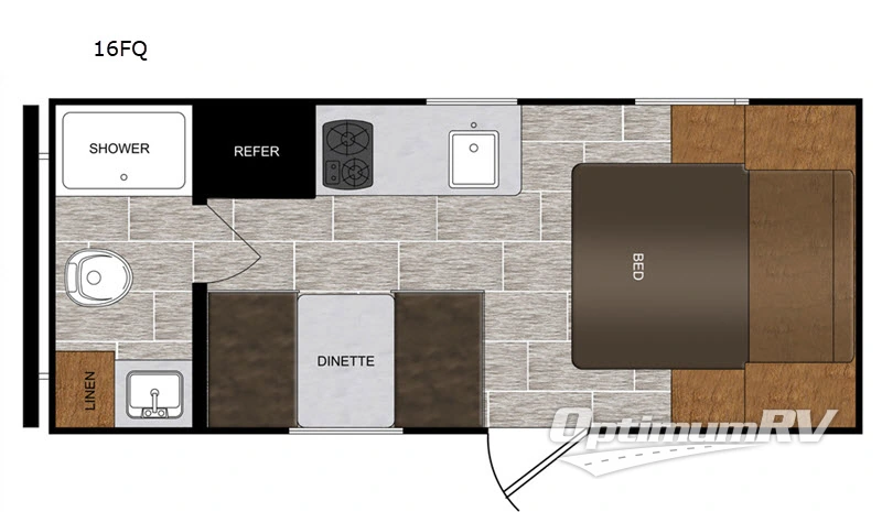 2019 Prime Time Navi 16FQ RV Floorplan Photo