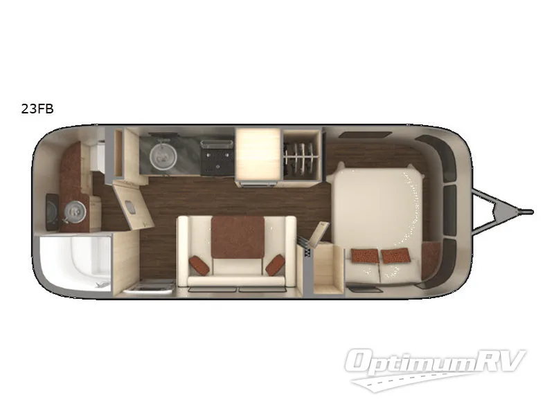 2018 Airstream International Serenity 23FB RV Floorplan Photo