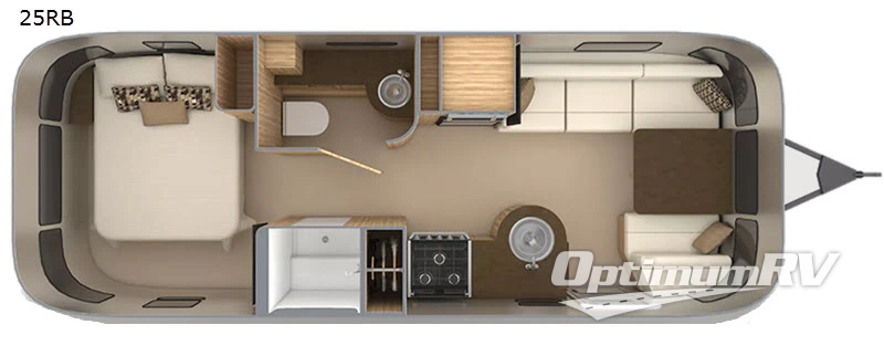 2020 Airstream Flying Cloud 25RB RV Floorplan Photo