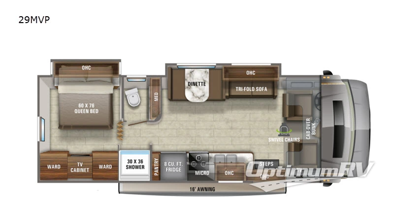 2021 Jayco Greyhawk Prestige 29MVP RV Floorplan Photo