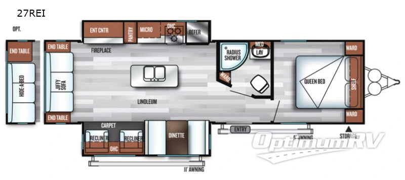 2018 Forest River Salem 27REI RV Floorplan Photo