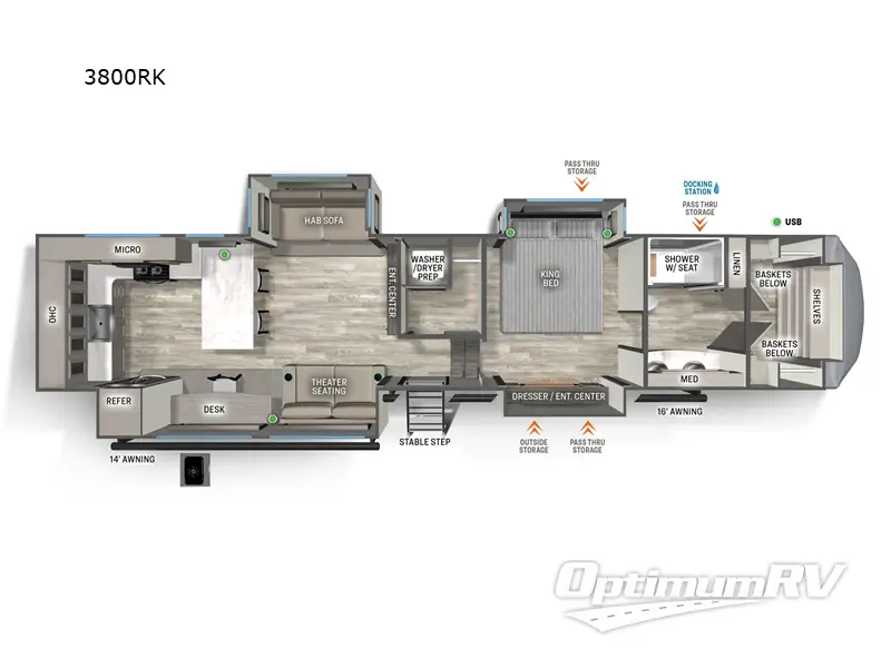 2024 Forest River Sierra 3800RK RV Floorplan Photo