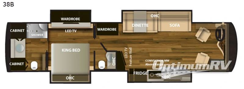 2018 NeXus Bentley 38B RV Floorplan Photo