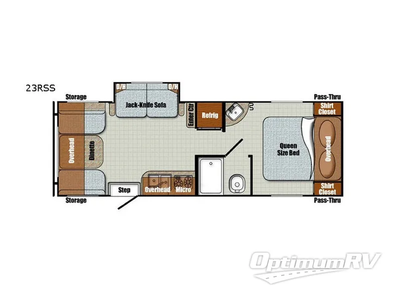 2017 Gulf Stream Vintage Cruiser 23RSS RV Floorplan Photo