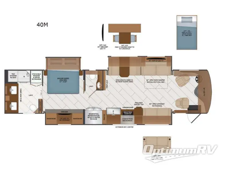 2021 Fleetwood Discovery LXE 40M RV Floorplan Photo