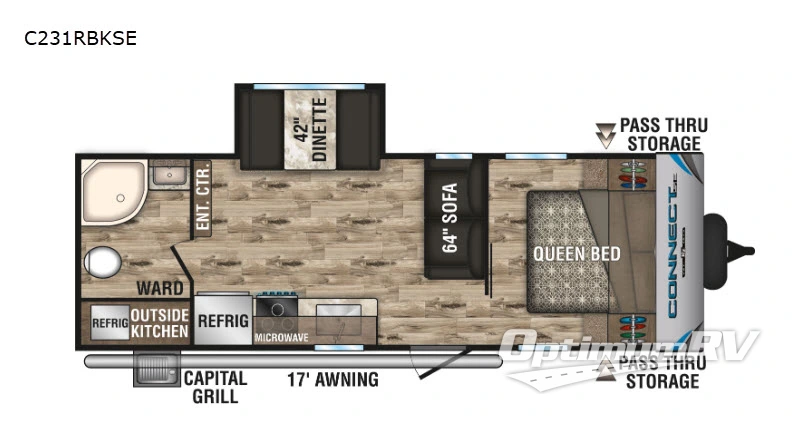 2019 KZ Connect SE C231RBKSE RV Floorplan Photo