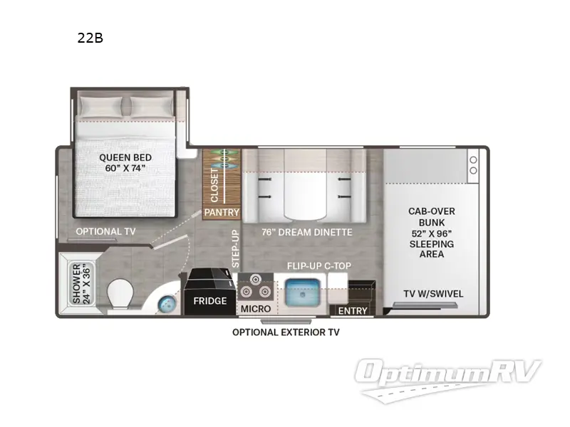 2023 Thor Four Winds 22B RV Floorplan Photo