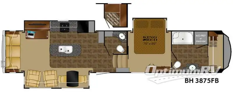 2016 Heartland Bighorn 3875FB RV Floorplan Photo