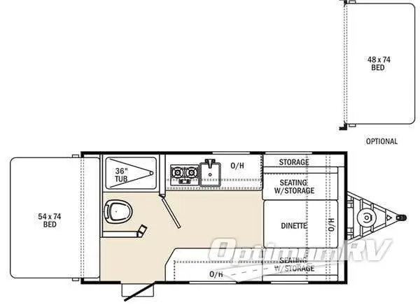 2015 Coachmen Clipper Ultra-Lite 15RB RV Floorplan Photo