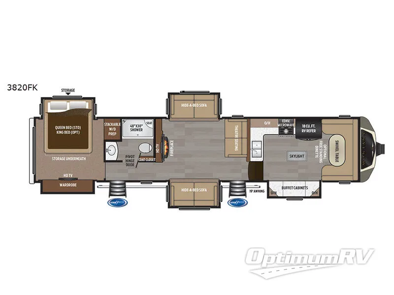 2017 Keystone Montana 3820 FK RV Floorplan Photo