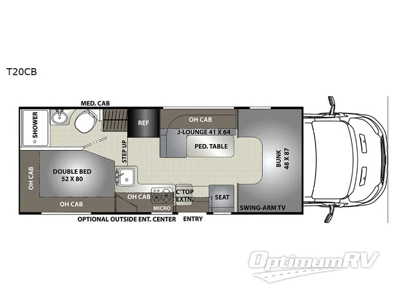 2020 Coachmen Orion T20CB RV Floorplan Photo