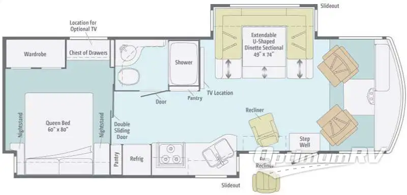 2012 Itasca Sunova 30A RV Floorplan Photo