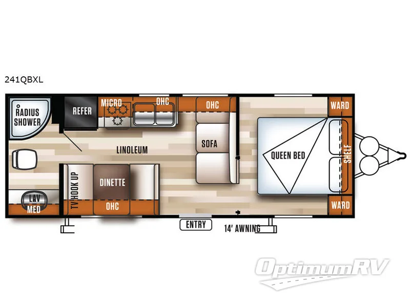 2017 Forest River Salem Cruise Lite 241QBXL RV Floorplan Photo