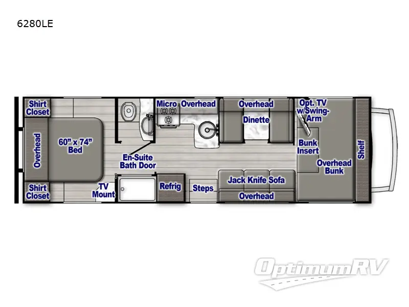 2023 Gulf Stream Conquest Class C 6280LE RV Floorplan Photo