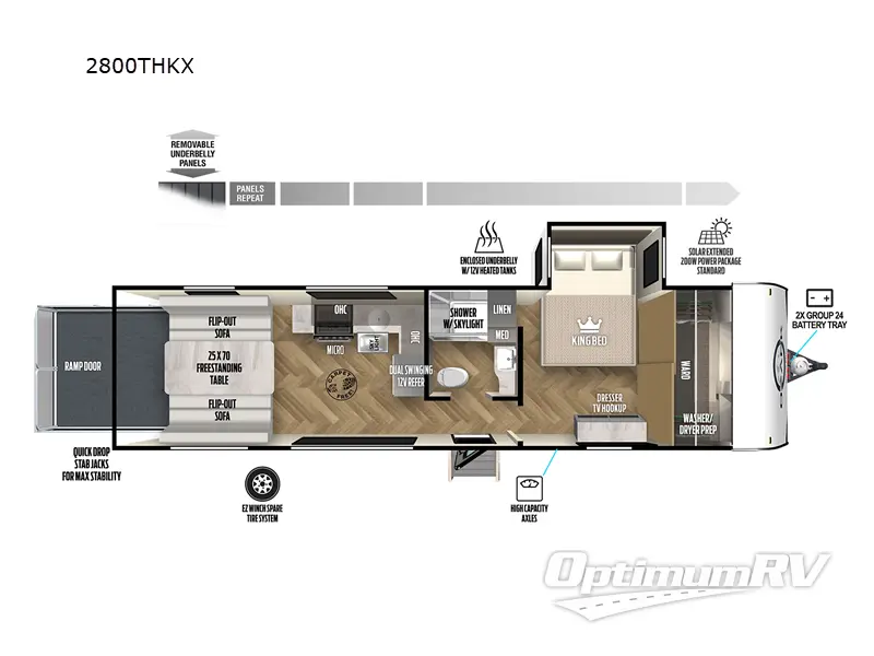 2023 Forest River Ozark 2800THKX RV Floorplan Photo