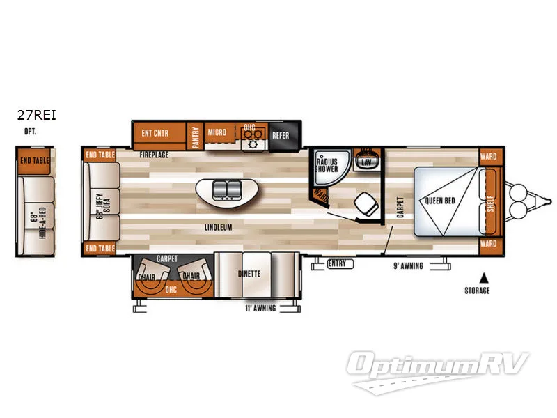 2017 Forest River Salem 27 REI RV Floorplan Photo