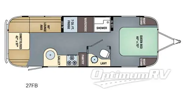 2016 Airstream International Signature 27FB RV Floorplan Photo