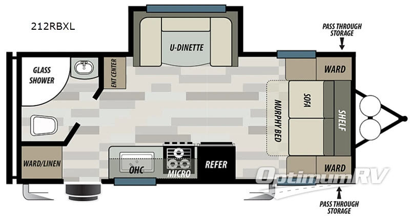 2019 Forest River Salem Cruise Lite 212RBXL RV Floorplan Photo