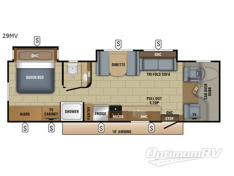 2018 Jayco Greyhawk 29MV RV Floorplan Photo