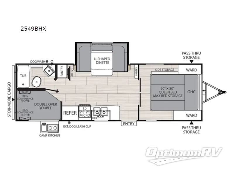 2022 Coachmen Northern Spirit XTR 2549BHX RV Floorplan Photo