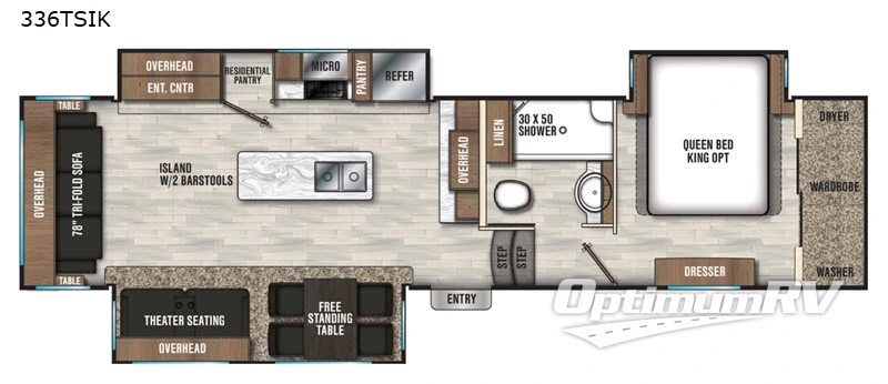 2020 Coachmen Chaparral 336TSIK RV Floorplan Photo