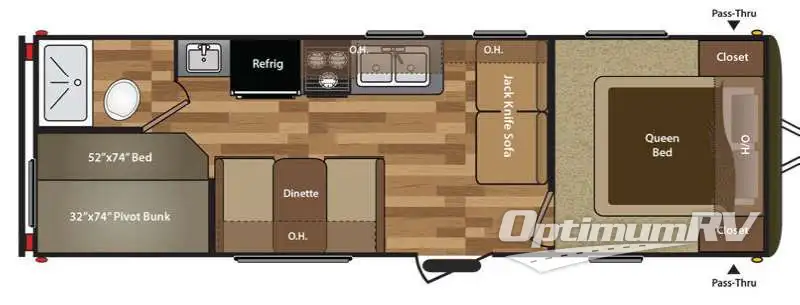 2015 Keystone Hideout 260LHS RV Floorplan Photo