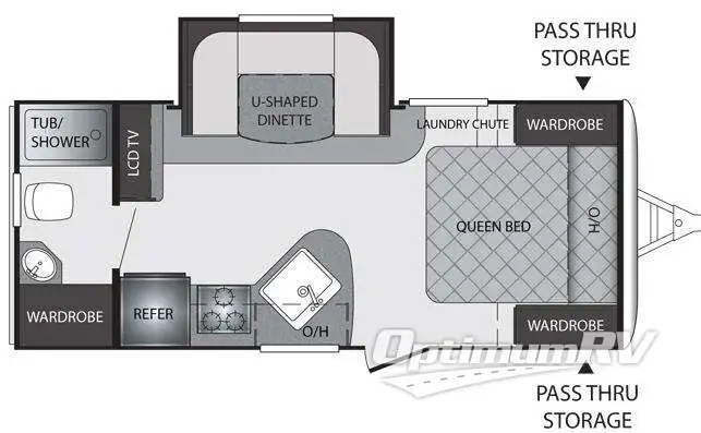 2014 Keystone Premier Ultra Lite 19FBPR RV Floorplan Photo