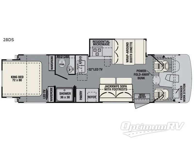 2017 Forest River FR3 28DS RV Floorplan Photo