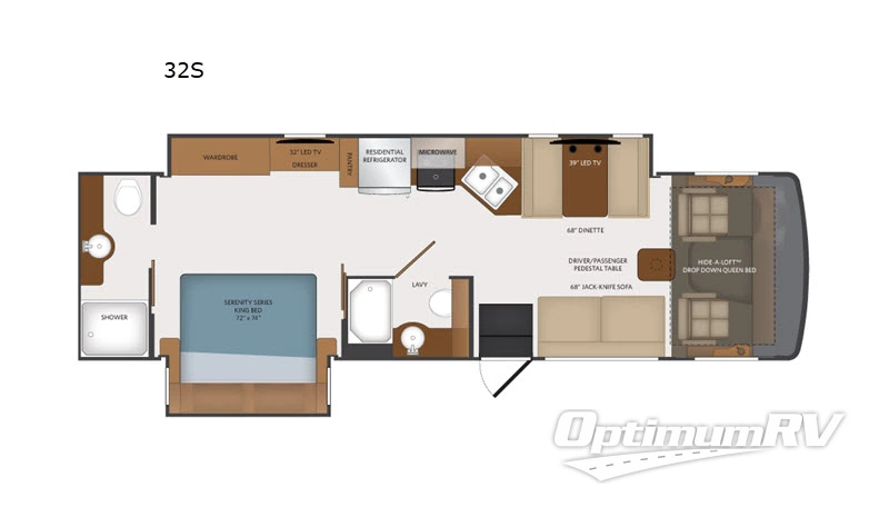 2019 Fleetwood Flair 32S RV Floorplan Photo