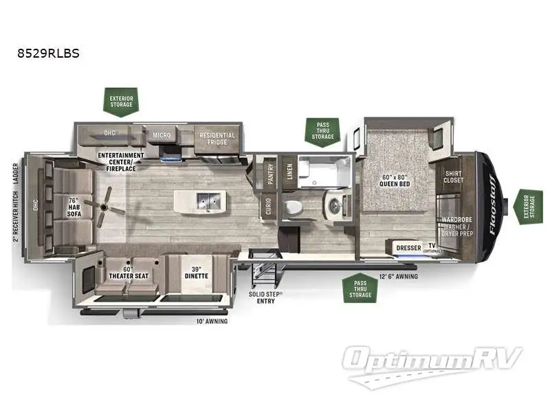 2023 Forest River Flagstaff Classic 8529RLBS RV Floorplan Photo