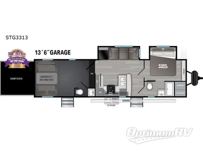 2021 Cruiser Stryker STG-3313 RV Floorplan Photo