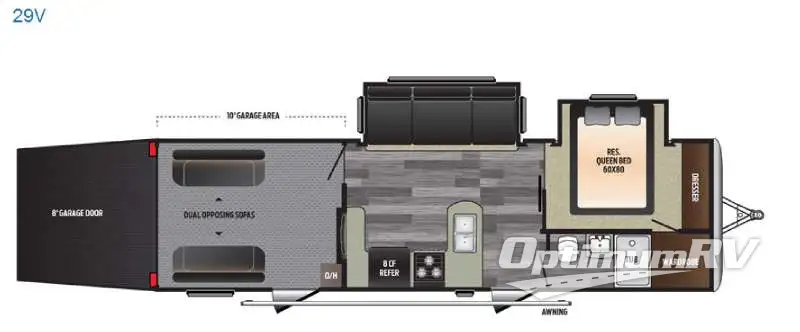 2017 Keystone Impact 29V RV Floorplan Photo