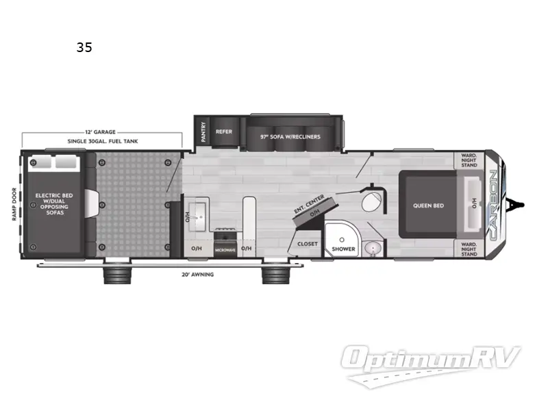 2023 Keystone Carbon 35 RV Floorplan Photo