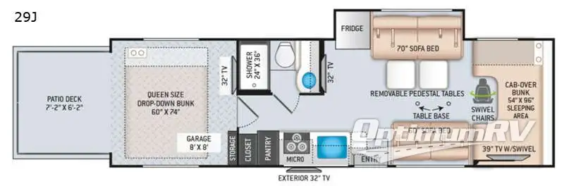 2021 Thor Outlaw 29J RV Floorplan Photo