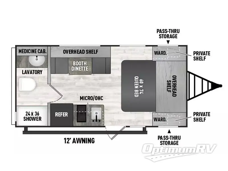 2024 Viking VIKING 18FQ RV Floorplan Photo